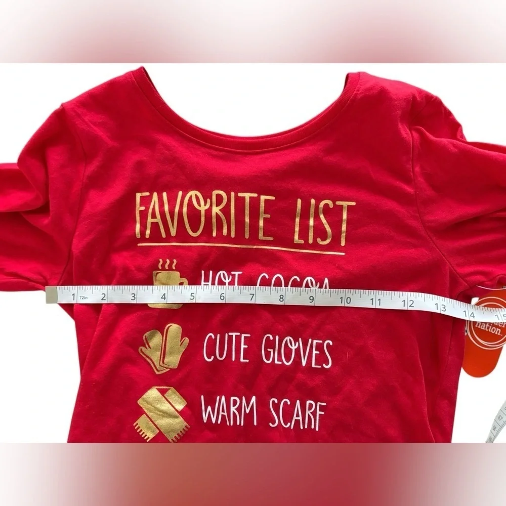 Wonder Nation Red and White Kids Pajama Set
